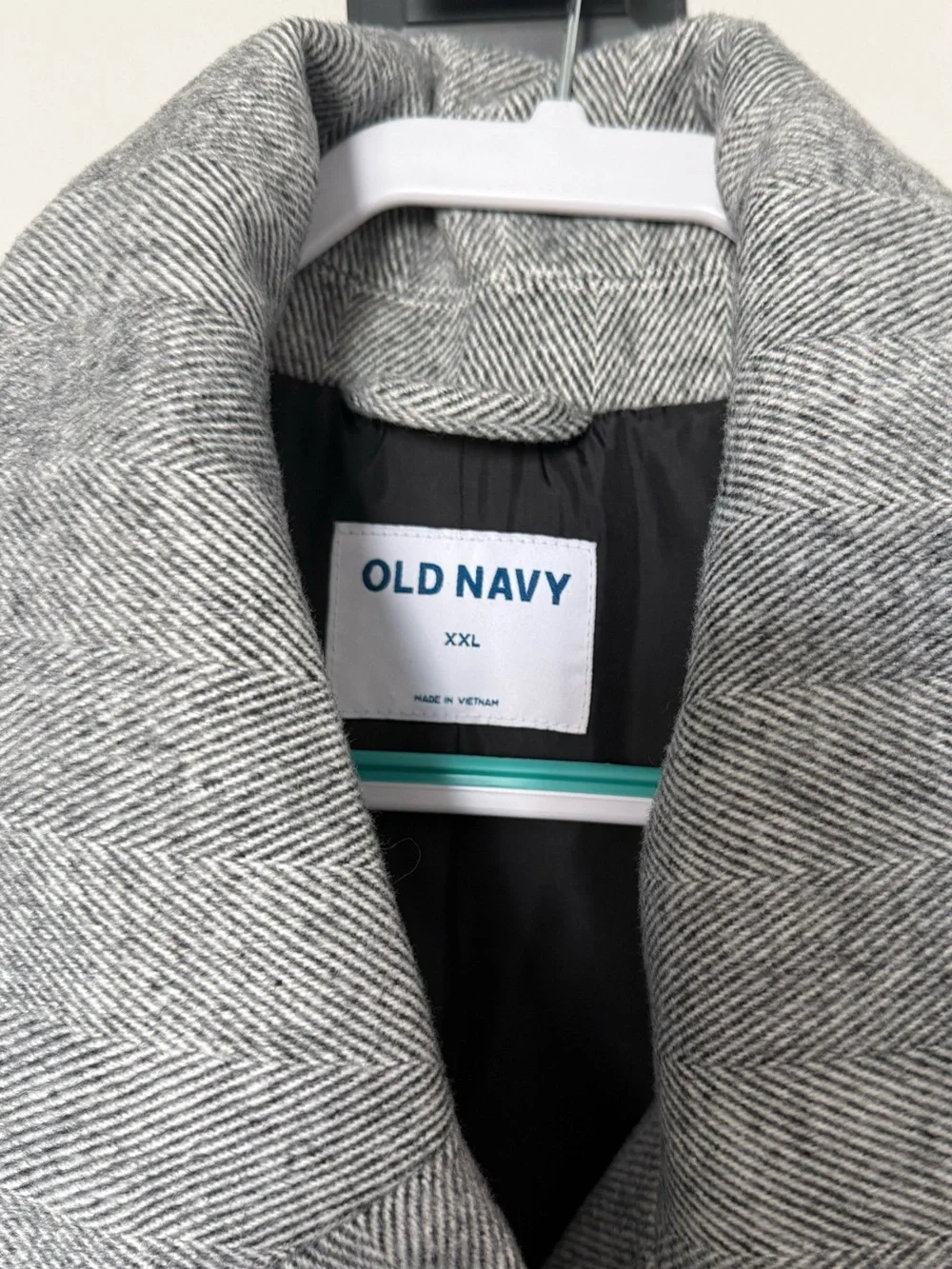 Old Navy Gray Double-Breasted Coat - Picture 2 of 3